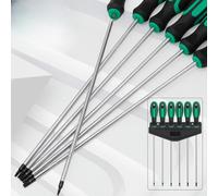 Juego de destornilladores de estrella 6pcs extendido 420mm eje a través para montaje y mantenimiento de equipos industriales