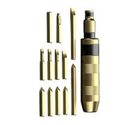 Juego de destornilladores de impacto de 13 piezas con mango sólido y múltiples tipos de puntas para reparación del hogar e instalación de hardware, herramienta manual de destornillador