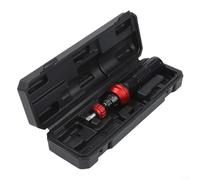 Juego de destornilladores de par de 10 a 80 pulgadas-lb calibrador mecánico ajustable con kit de brocas de 24 piezas para reparación electrónica, automoción y mantenimiento de bricolaje (2-8 N.M)