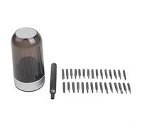 Juego de destornilladores de precisión 31 en 1, para herramientas de reparación magnética de acero cr-v para teléfonos, portátiles, consolas, funda ergonómica compacta con una sola mano (negro)