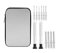 Juego de destornilladores de precisión para gafas y relojes, kit profesional de reparación de gafas con bolsa de almacenamiento con cremallera, multi-herramienta compacta para