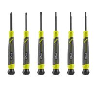 Juego de destornilladores de precisión Ryobi RHSDSPC6 con tapa giratoria y