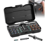 Juego de destornilladores de trinquete 24 en 1, puntas de precisión magnéticas con mango de trinquete desmontable de bricolaje, juego de destornilladores pequeños para muebles y computadora