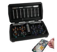 Juego de destornilladores de trinquete con estuche magnético 43 en 1, herramienta de mano multifuncional, kit de controlador de computadora, reloj de reparación, gafas, bicicleta, eléctrico