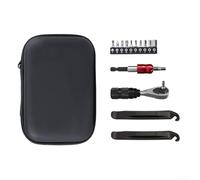 Juego de destornilladores de trinquete con palancas de neumáticos de bicicleta, kit de reparación de ciclismo y herramienta de llave de enchufe, llave multifunción para mantenimiento, aleación de