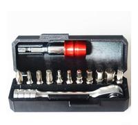 Juego de destornilladores de trinquete de bicicleta 13 en 1, kit de herramientas de llave hexagonal de acero de aleación para reparación de ciclismo de montaña de carretera, llave multifunción