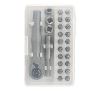 Juego De Destornilladores De Trinquete De Precisión - Juego De Llaves De Carraca Con Enchufe Industrial | Kit De Herramientas Anticorrosivas 25 en 1 Portátil Para Carpintería Y Reparaciones