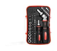 Juego de destornilladores de trinquete ergonómicos con soporte magnético para puntas y cojinete trasero para un aflojamiento superior del tornillo en aplicaciones de reparación (A)