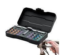 Juego de destornilladores de trinquete, kit multifunción - Juego de carraca portátil 24 en 1 para electrónica, casa, mecánica, industrial, electricista, construcción