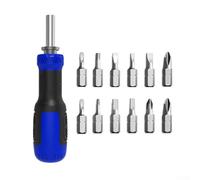 Juego de destornilladores de trinquete multibroca 13 en 1, puntas de acero al cromo vanadio con agarre ergonómico, kit de herramientas portátil para reparaciones del hogar, servicio de bicicletas y
