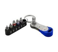 Juego de destornilladores de trinquete profesionales con broca intercambiable, construcción de acero para reparación de electrónica, herramienta de destornillador de trinquete corto