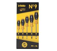 Juego de destornilladores Felo Serie Nº 9 (Planos y PH / 5 uds.)