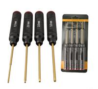 Juego de destornilladores hexagonales de 1,5 a 3,0 mm, kit de herramientas RC de precisión para modelos de helicóptero de coche, puntas de acero (4 piezas)