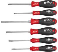 Wiha Juego de destornilladores SoftFinish® ranurados, Phillips, de 6 unid., con prolongación hexagonal (21248)
