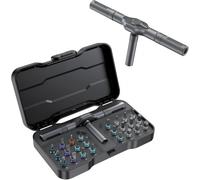 Juego de destornilladores magnéticos 24 en 1, juego de mini destornilladores de trinquete de bricolaje, kit de destornilladores de precisión de montaje automático, kit de herramientas de precisión