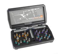 Juego de destornilladores magnéticos 34 en 1 con ranura magnética y mango para un almacenamiento cómodo y uso a largo plazo en múltiples escenarios de reparación (naranja)