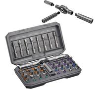 Juego de destornilladores magnéticos 42 en 1 con mango de trinquete extraíble, juego de puntas multifunción con 40 puntas en caja de almacenamiento, juego de herramientas de precisión para ordenadores