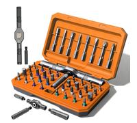 Juego de destornilladores magnéticos 42 en 1, destornillador magnético multibit, mecanismo de trinquete con 40 puntas, diseño desmontable para trabajos de precisión (naranja)