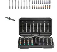 Juego de destornilladores magnéticos 42 en 1 Juego de destornilladores de trinquete, con 40 piezas de puntas magnéticas y mango desmontable, para electrónica, muebles y bricolaje (negro)