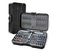 Juego de destornilladores magnéticos 66 en 1, juego de destornilladores de trinquete, eje flexible de combinación de bricolaje, mango de trinquete en T desmontable, puntas de acero S2 magnéticas, para