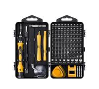 Juego de destornilladores magnéticos Torx Phillips, Kit puntas tornillo con controlador eléctrico, llave removedora, herramientas reparación teléfono y PC(122 in 1 Yellow)