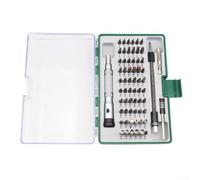 Juego de destornilladores multifunción 64 en 1, mango ergonómico de aleación de acero, kit de herramientas de reparación de precisión, diseño compacto portátil verde para muebles electrónicos A