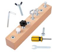 Juego de destornilladores para niños - Madera de 8,11 pulgadas, juguete Мontés Ori, construcción sin costuras, juego de destornilladores educativos, juguetes sensoriales de motricidad fina para niños