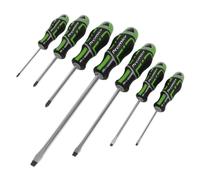 Juego De Destornilladores Sealey Grip Max 7 Piezas - Verde Hi-Vis AK4325HV