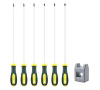 Juego de destornilladores Torx magnéticos extralargos, 6 destornilladores de estrella T10-T30 de eje largo de 300 mm, herramienta de reparación de precisión de acero al cromo vanadio con magnetizador