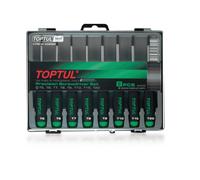 Juego de destornilladores torx TOPTUL de precisión 8 uds. (T5 T6 T7 T8 T9 T10 T15 T21)