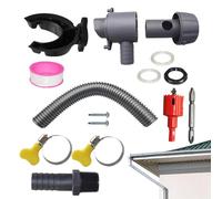 Juego de desviación para depósito de Lluvia, de Recogida de Agua de Lluvia con Manguera de 1,64 pies / 3,28 pies de Largo | Dispositivo de Filtro de Agua, de Recogida de Agua de Lluvia