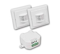 Juego de Detector de Presencia y Movimiento Inalámbrico IP20 'COMFORT', 2 Detectores de Movimiento PIR y 1 Receptor