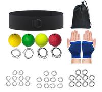 Juego de diadema de boxeo Reflex Ball, kit de entrenamiento de reacción, diadema ajustable con pelota elástica, equipo de gimnasio en casa para fitness, boxeo, artes marciales mixtas, kickboxing