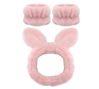Juego de diadema de spa - Diadema absorbente para el cuidado de la piel - Cómoda banda de lavado con orejas de animales para lavar la cara, bañarse, cuidado facial