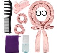Juego de diadema rizadora sin calor para rizos nocturnos. Rizadores de cinta de sat n para cabello largo.