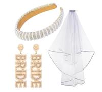 Juego de diademas de perlas artificiales para bodas, fiestas, elegantes aros para el pelo, despedidas de soltera, despedidas de soltera