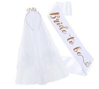 Juego de diademas y correas de tela para la novia, juego de accesorios para el cabello para fiestas de compromiso, adecuado para varias ocasiones