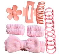 Juego de diademas y muñequeras de microfibra suave para lavar la cara, bandas elásticas con lazo para maquillaje y cuidado de la piel, juego de diadema para ducha