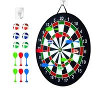 Juego de diana para niños, 66 cm, con 6 bolas adhesivas, 6 dardos, adecuado para adultos y niños de 3 a 11 años, la mejor opción para jugar en interiores y exteriores