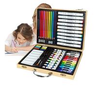 Juego de dibujo: kit de arte de 30 piezas para niños, marcadores de pintura brillantes no tóxicos, materiales divertidos para manualidades, aprendizaje y creatividad | Viajes Entretenimiento Campament