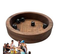 Juego de Dice Classic Classic con Tray - Wood Standard Size | Dice Game | Companion, Wooden Dices Tray with Secure Edges, Tabletop Family Board Games Set | Games Night Use