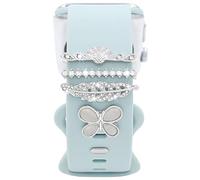 Juego de dijes de correa de reloj, dijes decorativos para anillos compatibles con correas de silicona para Apple Watch de 38, 40, 41, 42, 44, 45, 49 mm, elegantes y elegantes accesorios de pulsera