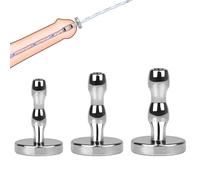 Juego de Dilatadores Uretra, Dilatador de Acero Inoxidable con Base Segura, Plug de Metal para el Pene, Juguete Sexual para Hombres (3pcs(0.5+0.6+0.7cm))