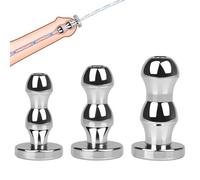 Juego de Dilatadores Uretra, Dilatador de Acero Inoxidable con Base Segura, Plug de Metal para el Pene, Juguete Sexual para Hombres (3pcs(0.8+0.9+1cm))