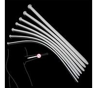 Juego de dilatadores uretrales de silicona, dilatador de pene, suave, flexible, catéter largo, sondeo, estimulador de próstata, masturbación, juguete sexual para hombres, paquete de 7(Weiß)