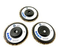 Juego de discos abrasivos de abanico, grano 120, 76 x 10 mm, apto para mini amoladora angular con batería como Bosch GWS 10,8 V 12 V para acero, madera y plástico (3)