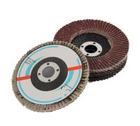 Juego de discos de aleta de 4 ", 10 unidades de muelas abrasivas de corindón marrón, grano 60-320 for madera metálica(80grit)
