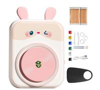 Juego de discos de alfarería para niños - Kit de cerámica para esculpir arcilla | Juego de alfarería para niños, fácil y seguro de usar, juego interactivo de rueda de alfarería para principiantes