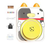 Juego de discos de alfarería para niños - Rueda de alfarero para principiantes, set de arte de arcilla | Máquina de alfarería eléctrica segura para niños, manualidades para niños, herramientas de