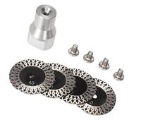 Juego de discos de corte de piedra para amoladoras angulares, vástagos de aleación de aluminio M 14, hoja de 4Cm para granito, piedra, hormigón, cuchilla de molino de esquina, 5 uds